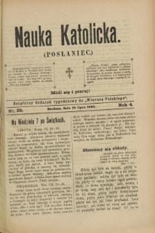 Nauka Katolicka (Posłaniec) : bezpłatny dodatek tygodniowy do „Wiarusa Polskiego”. R.4, nr 29 (18 lipca 1895)