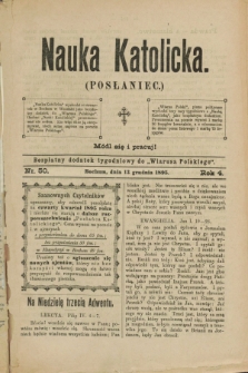 Nauka Katolicka (Posłaniec) : bezpłatny dodatek tygodniowy do „Wiarusa Polskiego”. R.4, nr 50 (13 grudnia 1895)