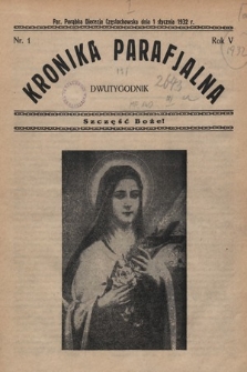 Kronika Parafjalna : dwutygodnik. 1932, nr 1