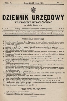 Dziennik Urzędowy Województwa Nowogródzkiego. 1926, nr 11