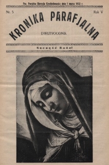 Kronika Parafjalna : dwutygodnik. 1932, nr 5