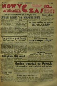 Nowy Czas. R.3, nr 185 (7 lipca 1933)