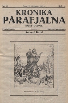 Kronika Parafjalna : dwutygodnik. 1932, nr 12