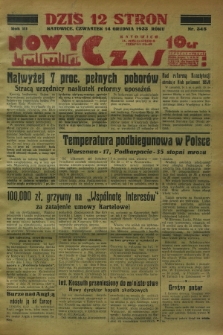 Nowy Czas. R.3, nr 345 (14 grudnia 1933)