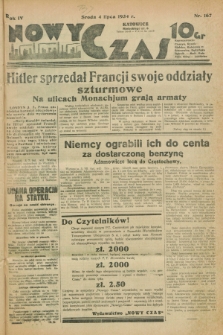 Nowy Czas. R.4, nr 167 (4 lipca 1934)