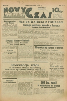 Nowy Czas. R.4, nr 176 (13 lipca 1934)