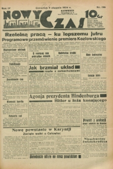 Nowy Czas. R.4, nr 196 (2 sierpnia 1934)