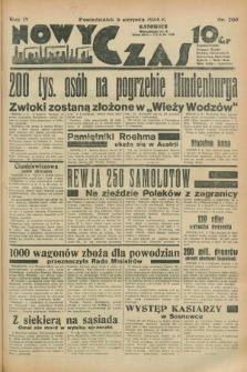 Nowy Czas. R.4, nr 200 (6 sierpnia 1934)