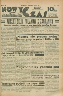 Nowy Czas. R.4, nr 201 (7 sierpnia 1934)