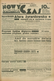 Nowy Czas. R.4, nr 204 (10 sierpnia 1934)