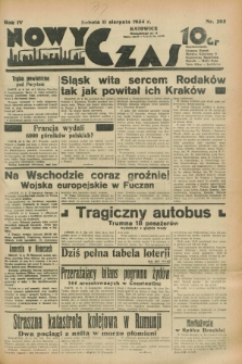 Nowy Czas. R.4, nr 205 (11 sierpnia 1934)