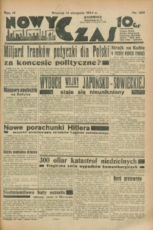 Nowy Czas. R.4, nr 208 (14 sierpnia 1934)