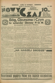 Nowy Czas. R.4, nr 209 (15 sierpnia 1934)