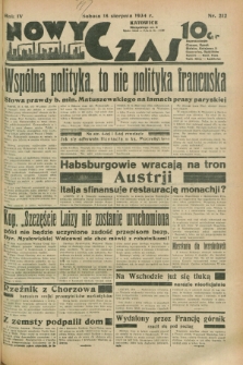 Nowy Czas. R.4, nr 212 (18 sierpnia 1934)