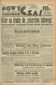 Nowy Czas. R.4, nr 215 (21 sierpnia 1934)