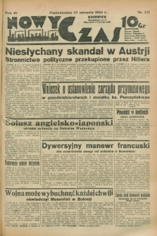 Nowy Czas. R.4, nr 221 (27 sierpnia 1934)