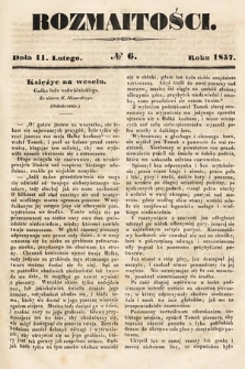 Rozmaitości : pismo dodatkowe do Gazety Lwowskiej. 1857, nr 6