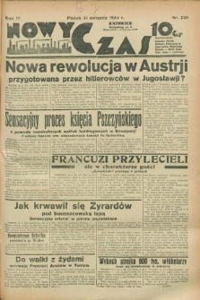 Nowy Czas. R.4, nr 225 (31 sierpnia 1934)