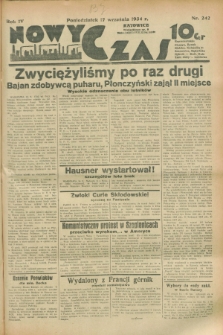Nowy Czas. R.4, nr 242 (17 września 1934)