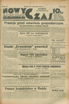 Nowy Czas. R.4, nr 244 (19 września 1934)