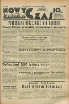 Nowy Czas. R.4, nr 245 (20 września 1934)