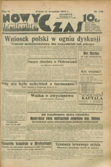 Nowy Czas. R.4, nr 246 (21 września 1934)