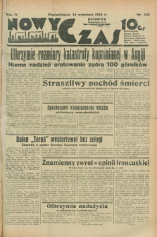 Nowy Czas. R.4, nr 249 (24 września 1934)