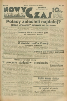 Nowy Czas. R.4, nr 251 (26 września 1934)
