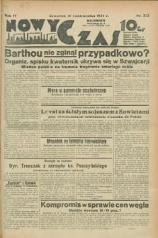 Nowy Czas. R.4, nr 273 (18 października 1934)