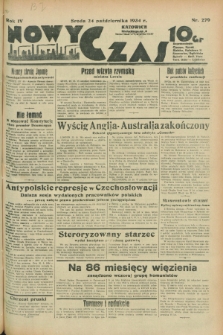 Nowy Czas. R.4, nr 279 (24 października 1934)