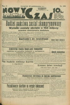 Nowy Czas. R.4, nr 280 (25 października 1934)