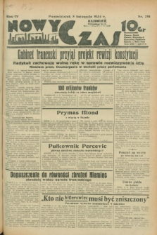 Nowy Czas. R.4, nr 291 (5 listopada 1934)