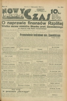 Nowy Czas. R.4, nr 293 (7 listopada 1934)