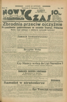 Nowy Czas. R.4, nr 297 (11 listopada 1934)