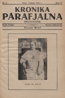 Kronika Parafjalna : dwutygodnik. 1933, nr 3