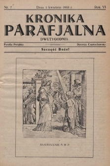 Kronika Parafjalna : dwutygodnik. 1933, nr 7