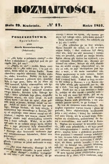 Rozmaitości : pismo dodatkowe do Gazety Lwowskiej. 1857, nr 17