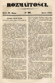 Rozmaitości : pismo dodatkowe do Gazety Lwowskiej. 1857, nr 20