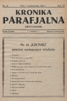 Kronika Parafjalna : dwutygodnik. 1933, nr 14