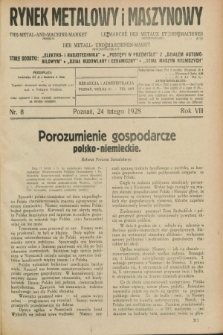 Rynek Metalowy i Maszynowy. R.8, nr 8 (24 lutego 1928) + dod.