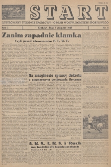 Start : ilustrowany tygodnik sportowy : organ Wojew. Komitetu Sportowego. 1945, nr 6