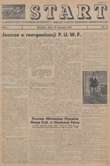 Start : ilustrowany tygodnik sportowy : organ Wojew. Komitetu Sportowego. 1945, nr 9