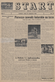 Start : ilustrowany tygodnik sportowy : organ Wojew. Komitetu Sportowego. 1945, nr 13