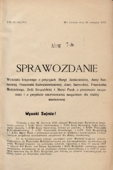 [Kadencja IX, sesja I, al. 748] Alegata do Sprawozdań Stenograficznych z Pierwszej Sesyi Dziewiątego Peryodu Sejmu Krajowego Królestwa Galicyi i Lodomeryi z Wielkiem Księstwem Krakowskiem z roku 1910. Alegat 748