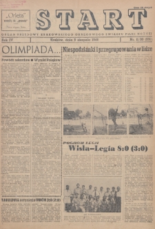 Start : organ urzędowy Krakowskiego Okręgowego Związku Piłki Nożnej. 1948, nr 11/30