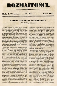 Rozmaitości : pismo dodatkowe do Gazety Lwowskiej. 1857, nr 35