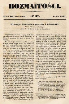 Rozmaitości : pismo dodatkowe do Gazety Lwowskiej. 1857, nr 37