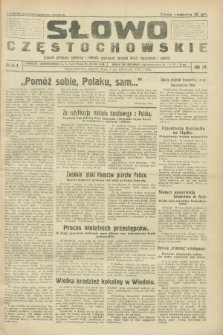 Słowo Częstochowskie : dziennik polityczny, społeczny i literacki, poświęcony sprawom miasta Częstochowy i powiatu. R.1, № 17 (3 kwietnia 1931)
