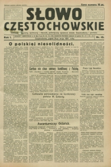 Słowo Częstochowskie : dziennik polityczny, społeczny i literacki, poświęcony sprawom miasta Częstochowy i powiatu. R.1, nr 45 (8 maja 1931)