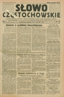 Słowo Częstochowskie : dziennik polityczny, społeczny i literacki, poświęcony sprawom miasta Częstochowy i powiatu. R.1, nr 50 (14 maja 1931)